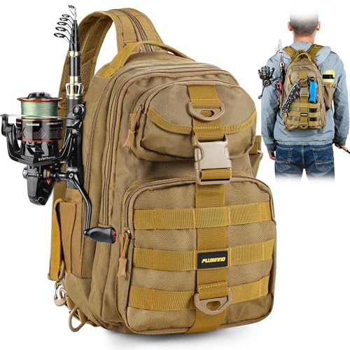 Fishing Backpack with Fishing Rod and Reel Combos Tackle Boxes