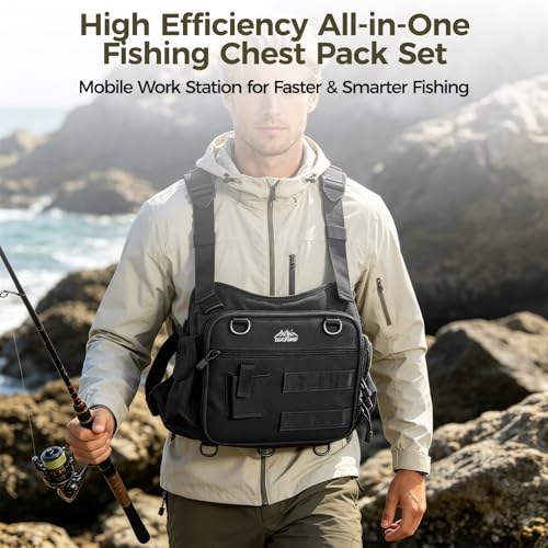 Fishing Chest Pack with 3 Bait Boxes