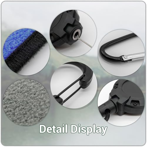 3 Pack Mixed Color Fishing Towels with Clip & Zinger Retractor