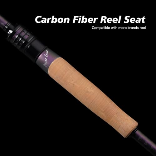PURELURE ACUTEVIOLET 7ft Spinning Bass Rod Medium Light Boat Fishing Rod (Spin: S722ml- Medium Light - Regular Fast-2pcs)