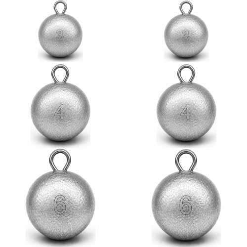 6 Pack Trolling & Surf Cannonball Sinkers Combo