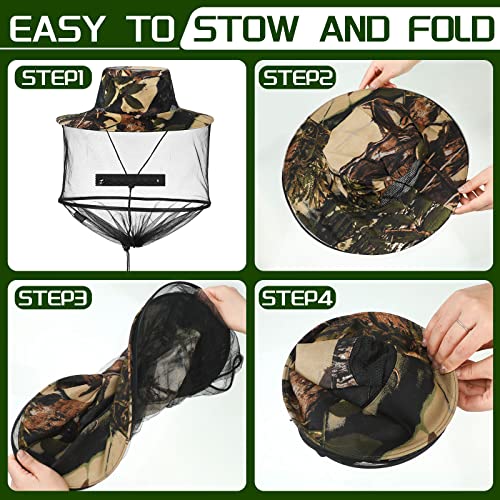 Mosquito Net Hat Sun Hat Mesh Fishing Bucket Cap Garden Bug Cap Face Cover with Zipper for Men Women