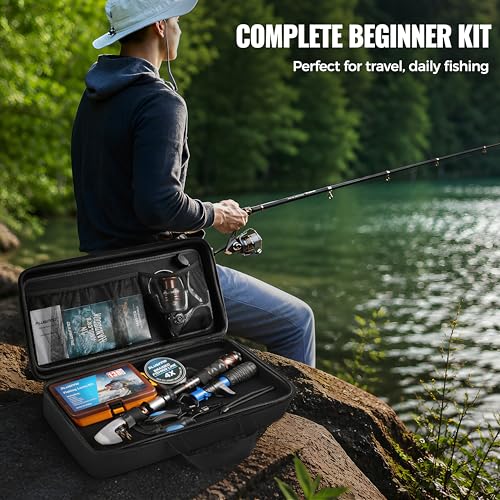 Fishing Rod and Reel Combo with Telescopic Fishing Pole (SILVER / 6.89 ft)