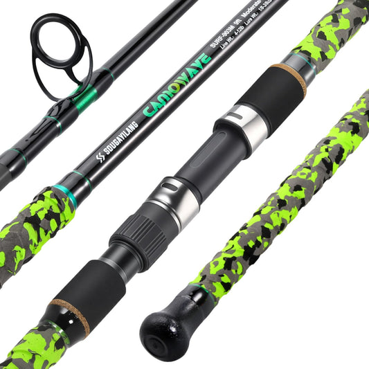 Surf Spinning Fishing Rod Carbon Travel Surf Rod M (green / 12ft-Spinning-3Pc-H)