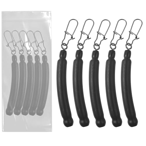 Dragging Weights for Catfishing Tolling Drifting No Snag Sinkers Slip Stick Drag Weights Bottom Search Snagless Catfish Sinker Fishing Weights Catfishing Tackle Gear (Black-5pcs / 1OZ)
