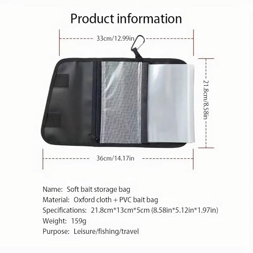 1pc Premium Soft Bait Storage Bag (Camouflage-Blue)