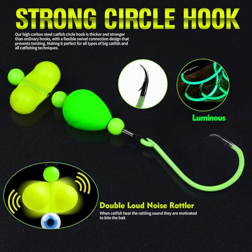 Catfish Rig Fishing Rigs (B-Mixed pack of 5 pcs / 8/0 Hook)