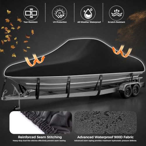 Boat Cover Waterproof Heavy Duty Marine Grade Polyester Canvas