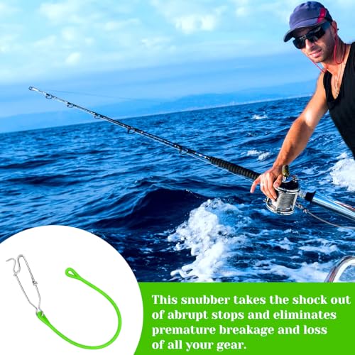 4pcs Fishing Downrigger Weight Snubber with Release Snap (Green)