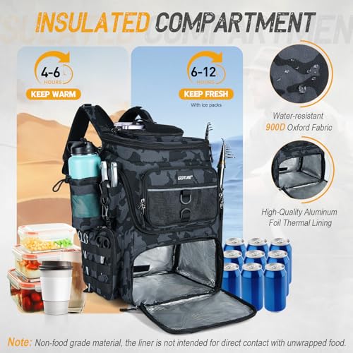 Fishing Backpack with Cooler (A2:camo(without Tackle Boxes))