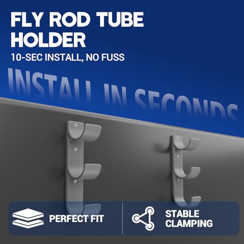 Triple Fly Rod Tube Holder (Grey / 2.5")