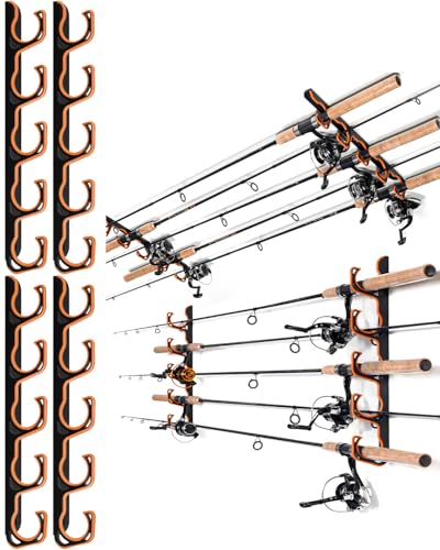 Fishing Rod Rack (Orange / 2 pack holds up 10 rods)