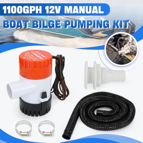 1100GPH 12V Boat Bilge Pumping Kit