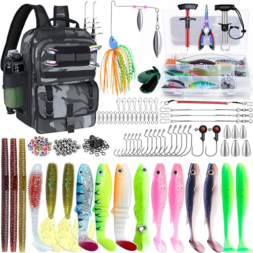 Fishing Backpack with Tackle Boxes