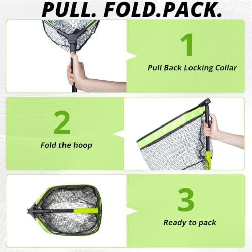 Floating Fishing Net for Fly Fishing (Green)