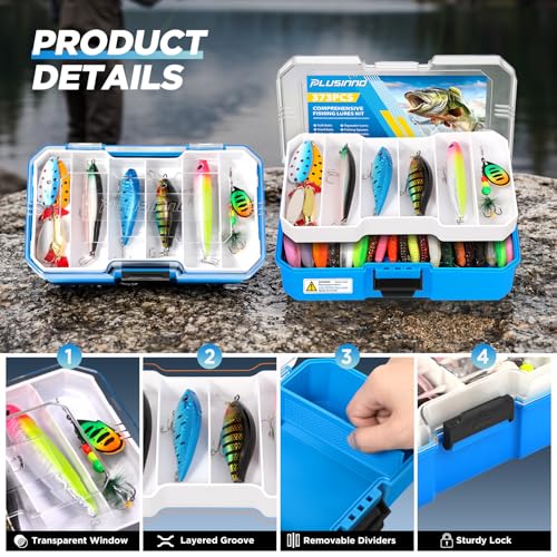 Fishing Rod and Reel Combo Pole Gear Kit Telescopic Beginner (Grey Rod &373pcs Tackle (5.91 ft))