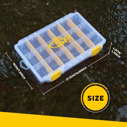 Tackle Box 3600 Plastic Tackle Trays Fishing Tackle Box Storage Organizer with Removable Dividers 4 Packs Lure Terminal Storage