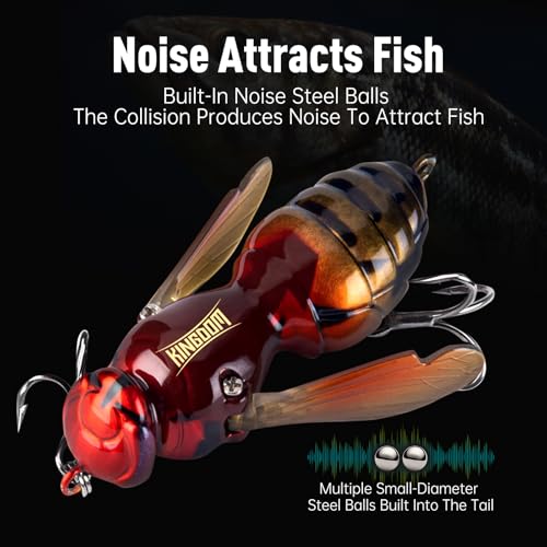Professional Bass Fishing Lure Topwater Wasp Bait with Ultra Sharp Hooks Lifelike Insect Pattern for Freshwater Flyfishing Bait Bionic Weedless Strong Plastic Body for Pike #12 48mm 6.6g (12 / 1.89in/0.23oz)