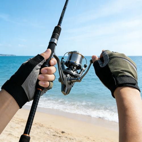 Heavy Duty Spinning Reel Metal Body with CNC Machined Spool 55LB Max Drag 6+1 BB Ultra Smooth 4.8 (SKM8000 / Large)