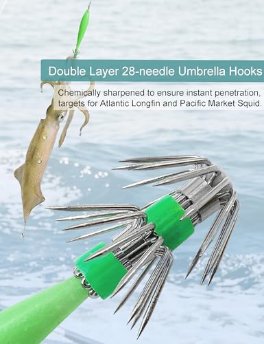 Luminous Squid Jig Saltwater Squid Lure 5pcs