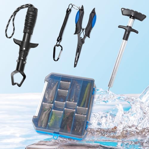 Fishing Bag with Tackle Boxes (Black（Included Fishing Tools Kit）)
