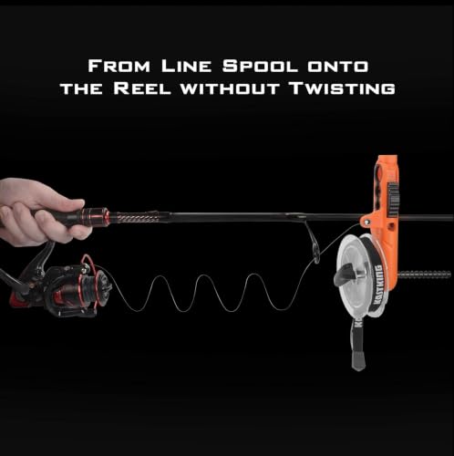 Patented Radius Fishing Line Spooler (E: Line Spooler - Orange)
