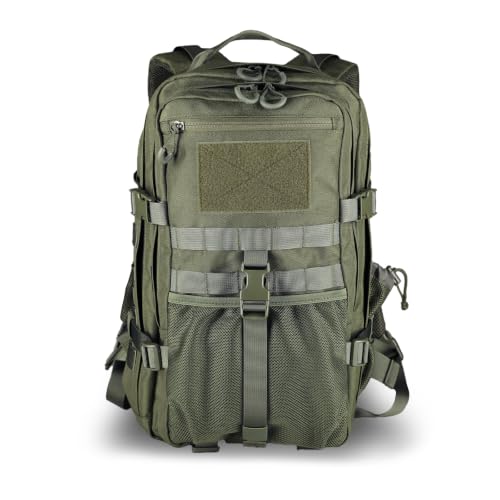 Military Tactical Backpack for Men 25L Molle Hiking Daypack (Green)