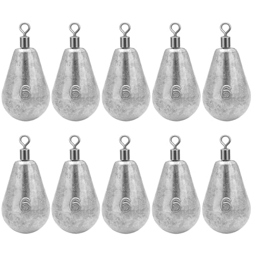 Long Casting Swivel Bell Sinkers Fishing Weights Drop Shot Weights (3/4oz-10pcs)
