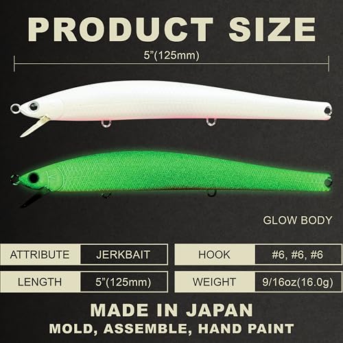 FlashMinnow 125 YAWARA Saltwater Fishing Lure (With Scale / 7711 Super Glow Cherry Berry / 125F)