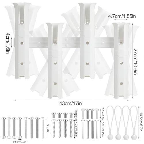 Adjustable Fishing Rod Holders for Golf Cart (White)