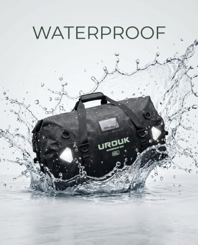 Waterproof Duffel Bag 40L 65L 90L Large Motorcycle Dry Bag Backpack (Carbon Fiber Black / 65L)