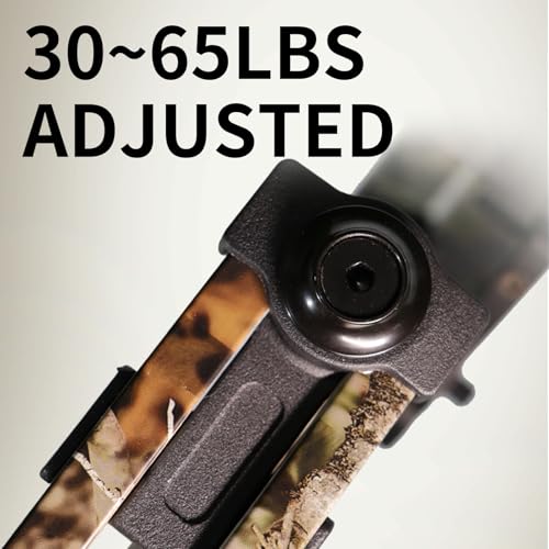 30 65LBS Compound Bow、Bow Fishing Combo Kit、Fishing Bow and Arrow with Reel (camouflage)