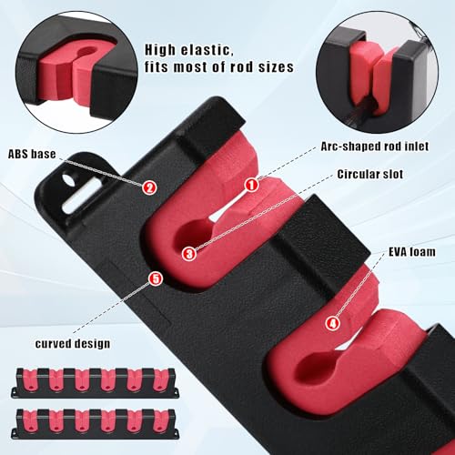 Fishing Rod Holders for Garage Wall Mount Pole Racks