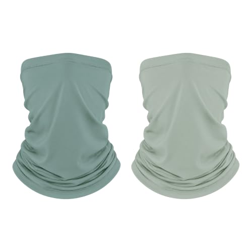 Unisex UPF 50+ Bamboo Viscose Neck Gaiter 2 Pack