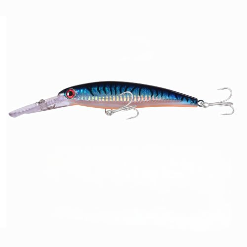 Long Lip Deep Diving Sinking Trolling Minnow (Blue Tiger / 4.13oz/7.87")