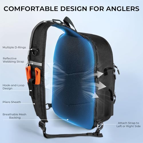 Karryall Fishing Sling Bag With Rod Holder