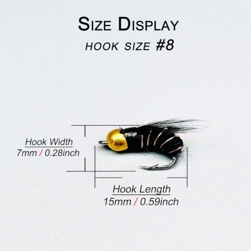 10Pc Fishing Lure #8 Bright Colors Brasshead Bionics Humpy Fly Nymph Wet Flies Insect Bait Pike Trout Salmon Bass Fly Fishing Flies
