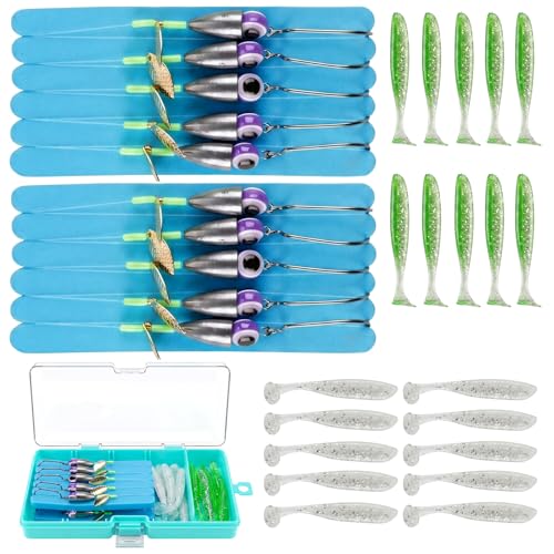 10PCS Texas Rig Kit for Bass Fishing