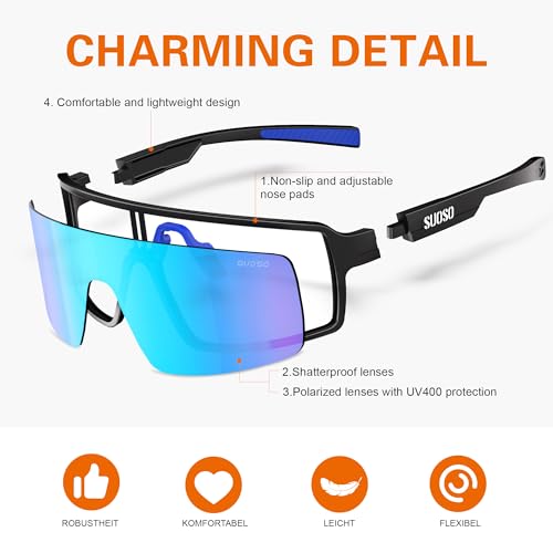 Polarized Sports Sunglasses Men and Women Running Sun Glasses