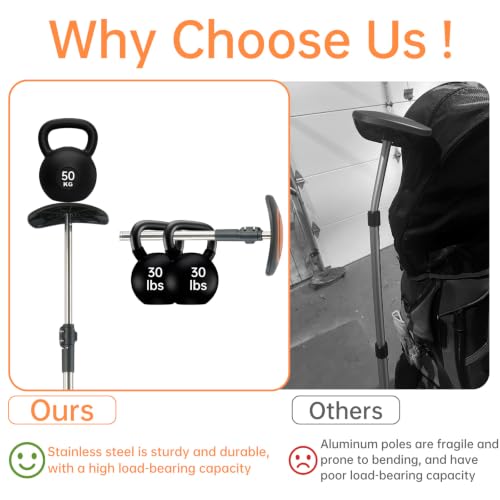Adjustable Golf Bag Support Pole 31" (Orange)