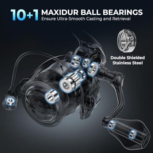 Verus Spinning Fishing Reels (Silver / Size:5000)