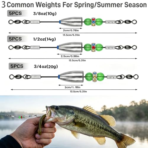 Carolina Rig for Bass Fishing (3/8oz)