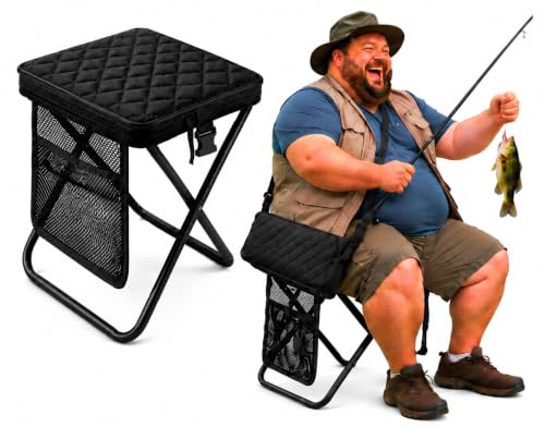 16'' Foldable Backpack Stool (Black)
