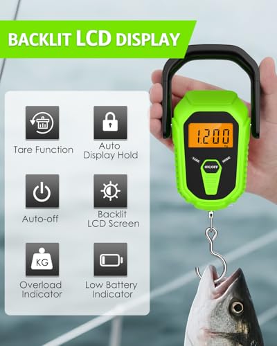 Digital Fishing Scale with Lip Gripper (Green)