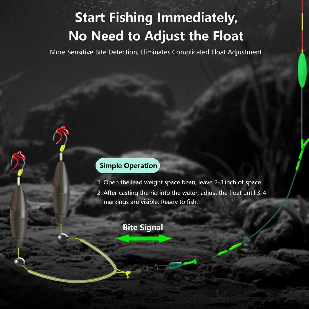 Anti Bottom Double Hooks (10# / 6pcs)