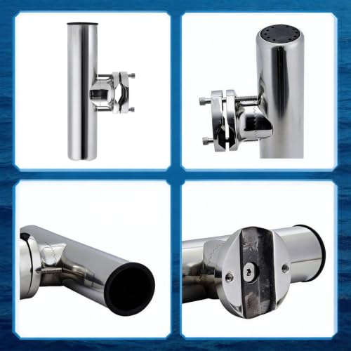 Stainless Clamp on Fishing Rod Holder (Rail 0.7" - 2")