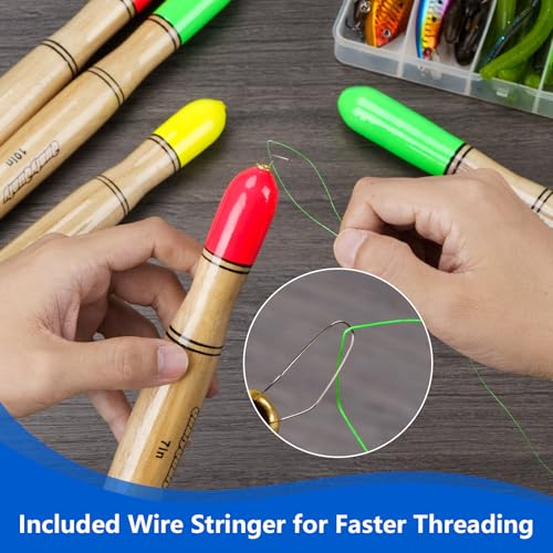 Fishing Floats (C-Wooden Pole Float-5Pcs / 12"-5Pcs)