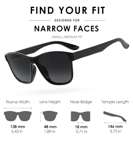One Piece Shield Sunglasses for Women Men
