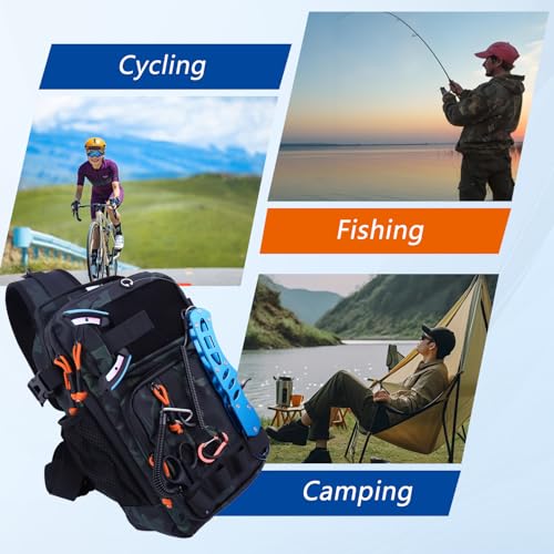 Fishing Backpack with Tackle Boxes&Tool Set (Green)