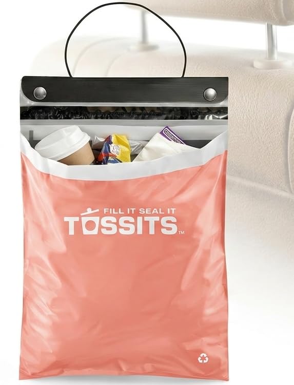 Disposable Car Trash Bag Hanging (Pink / 7 Count)